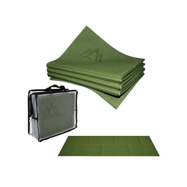 ヨガマット フィットネス YFM-ECEL-362C Khataland YoFoMat - Best Travel Yoga Mat - Green, Extra Long