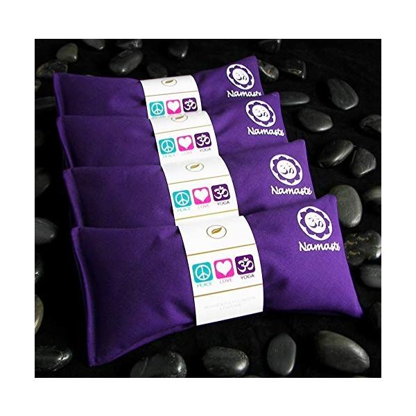 ヨガ フィットネス NLEP-PRP Happy Wraps Namaste Lavender Yoga Eye Pillows - Hot Cold Aromatherapy for S