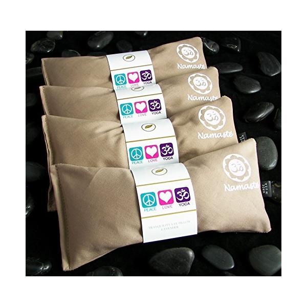 ヨガ フィットネス NLEP-TN Happy Wraps Namaste Lavender Yoga Eye Pillows - Hot Cold Aromatherapy for Stress, Meditation, Spa, Rel...