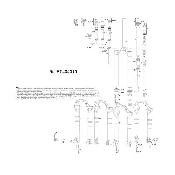 フォーク パーツ 自転車 コンポーネント サイクリング 輸入 クロスバイク ロードバイク マウンテンバイク R5404010 RockShox Rebound Long Adjuster Knob/Bolt Kit Use 32mm Max...
