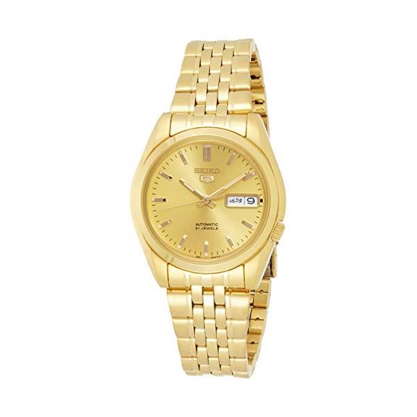 腕時計 セイコー メンズ SNK366K Seiko Men's SNK366K 5 Automatic Gold Dial Gold-Tone Stainless Steel W