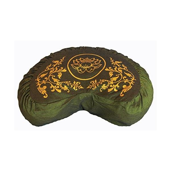 ヨガ フィットネス TS077DB2 Boon Decor Meditation Cushion Zafu Lotus Enlightenment Sacred Symbol (Crescent Green)海外限定品を迅速輸入！5〜15営...