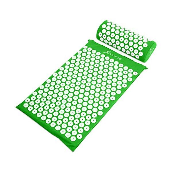 ヨガマット フィットネス ps-1203-accuset-green ProsourceFit Acupressure Mat and Pillow Set for Back/