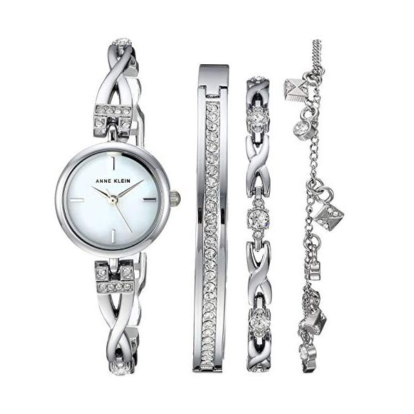 アンクライン Anne Klein クリスタルドレスウォッチ4点セット レディース腕時計 ケース22mm AK/3083SVS