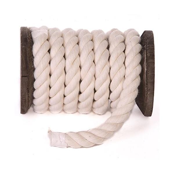 Jglobe 海外正規品並行輸入品アメリカ直輸入zc Br White 350 3 4 Ravenox Natural Twisted Cotton Rope