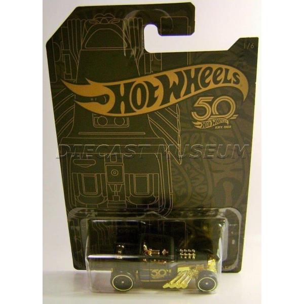 ホットウィール マテル ミニカー Hot Wheels Hot Wheels 2018 50th Anniversary Black & Gold Series 1