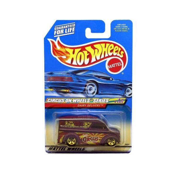 ホットウィール マテル ミニカー 26031 Hot Wheels 2000-028 Circus On Wheels Dairy Delivery Purple