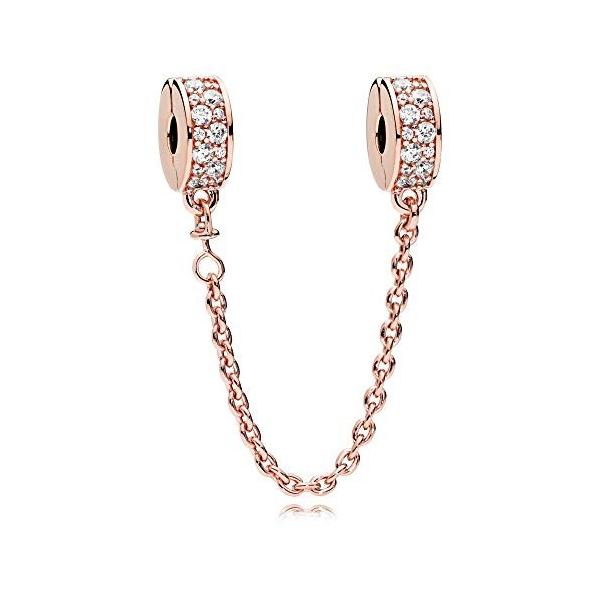 パンドラ PANDORA クリアパヴェ セイフティチェーンクリップチャーム