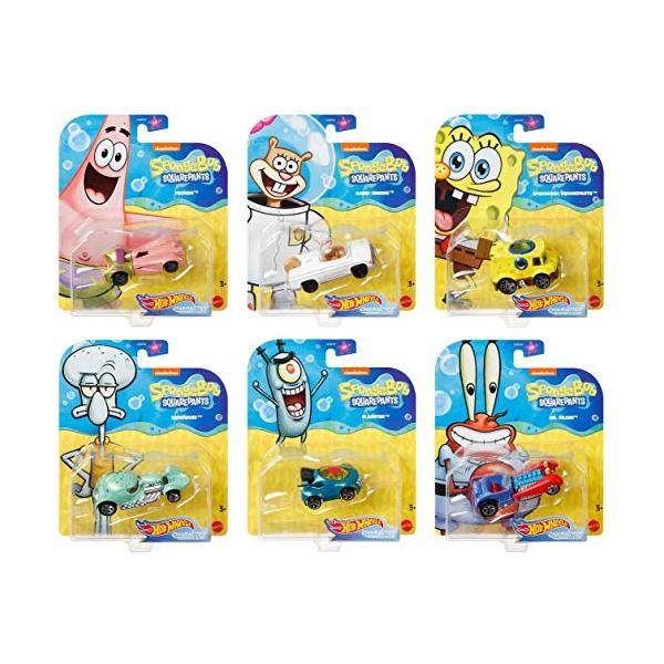 ホットウィール Hot Wheels キャラクターカー スポンジボブ 6台