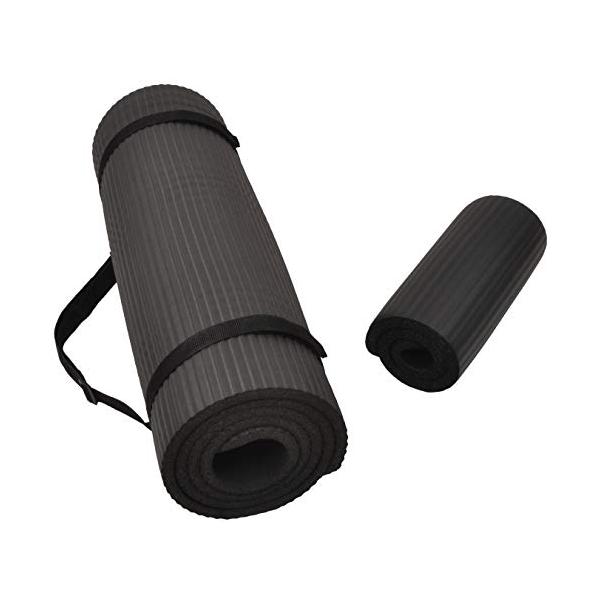 ヨガマット フィットネス GO YOGA - ALL PURPOSE Fitvids All Purpose 1/2-Inch Extra Thick High Density Anti-Tear Exercise Yoga Mat and...