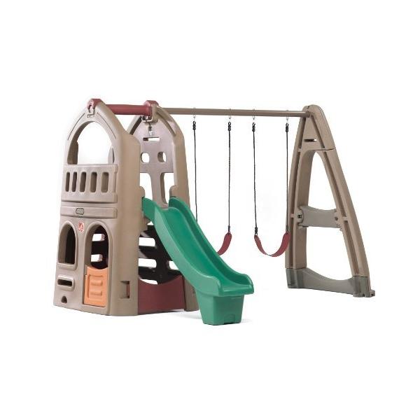 ステップ2 おままごと ごっこ遊び 754300 Step2 Naturally Playful Playhouse Climber  Swing  Set Ext :pd-01440340:マニアックス !店 通販 