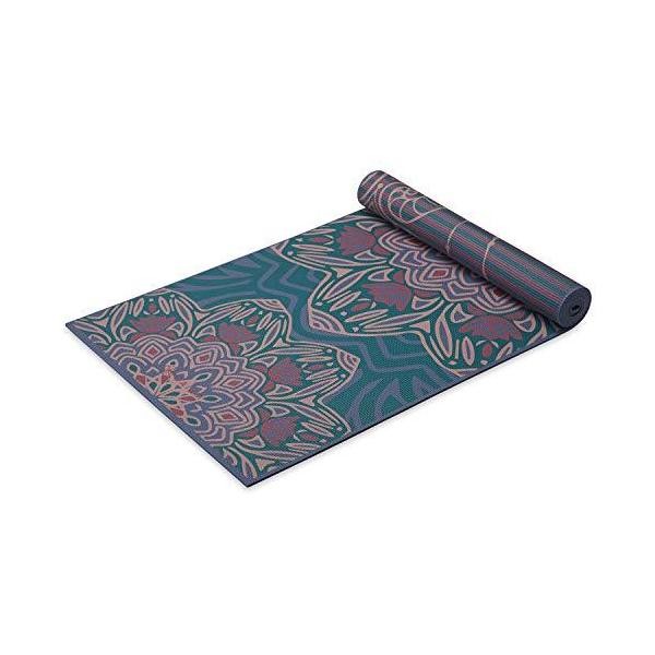 ヨガマット フィットネス 05-63954 Gaiam Yoga Mat Premium Print Reversible Extra Thick Non Slip Exercise &amp; Fitness Mat for All Ty...