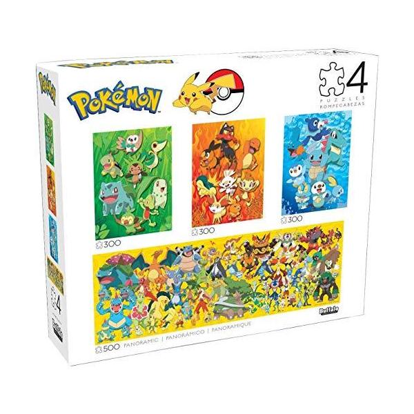 ジグソーパズル 海外製 300ピース ポケモン 4種パック サイズ約29x38