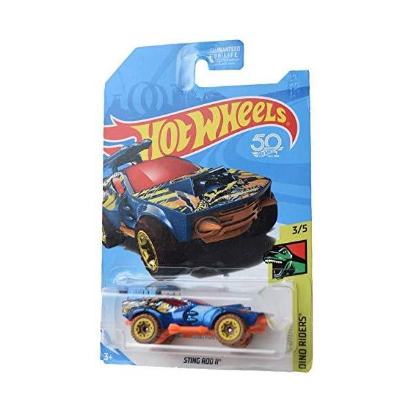 ホットウィール マテル ミニカー fkb29 Hot Wheels Dino Riders 3/5 Sting Rod II 50th Anniversary Ca
