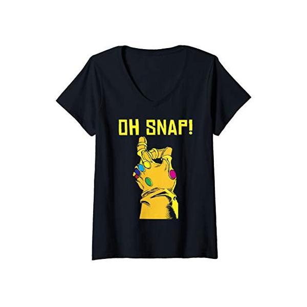 Tシャツ キャラクター ファッション WGC2CNN3KXN Womens Marvel Thanos Oh Snap! Infinity Gauntlet V