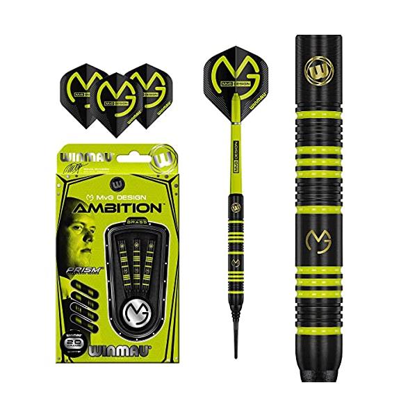 海外輸入品 ダーツ  20 Gram Winmau Michael Van Gerwen Ambition Coated Brass Soft Tip Darts - MvG海外限定品を迅速輸入！5〜15営業日にて発送します。型番：関連：海...