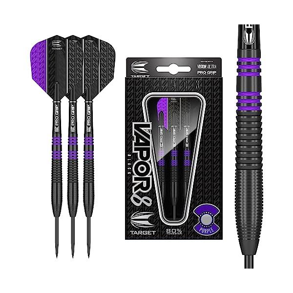 海外輸入品 ダーツ 100452 Target Darts Vapor8 Black 23g Purple Steel Tip Darts海外限定品を迅速輸入！5〜15営業日にて発送します。商品名（自動翻訳）：ターゲットダーツ Vapor8...