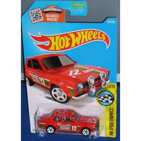 ホットウィール マテル ミニカー HOT WHEELS '70 FORD ESCORT RS1600 RED RARE HW SPEED GRAPHICS 185/