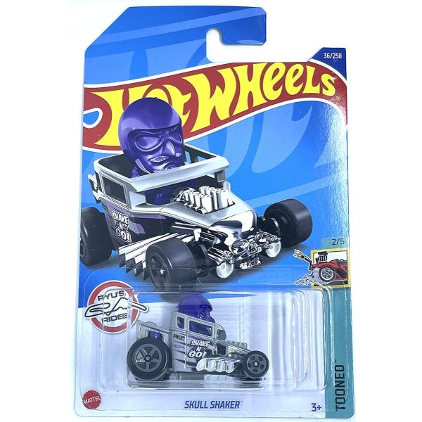 ホットウィール マテル ミニカー HCV45 Hot Wheels 2022 - Skull Shaker - Tooned 2/5 [Silver/Purple]