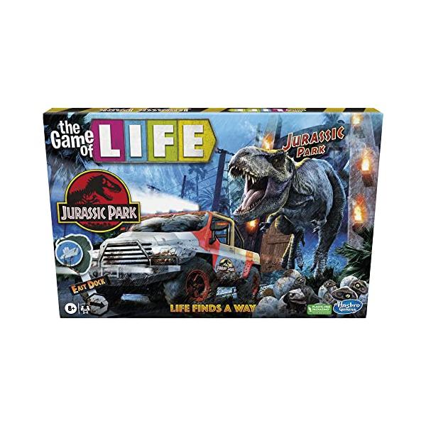 ボードゲーム 英語 アメリカ F5413 Hasbro Gaming The Game of Life Jurassic Park Edition, Family Boar
