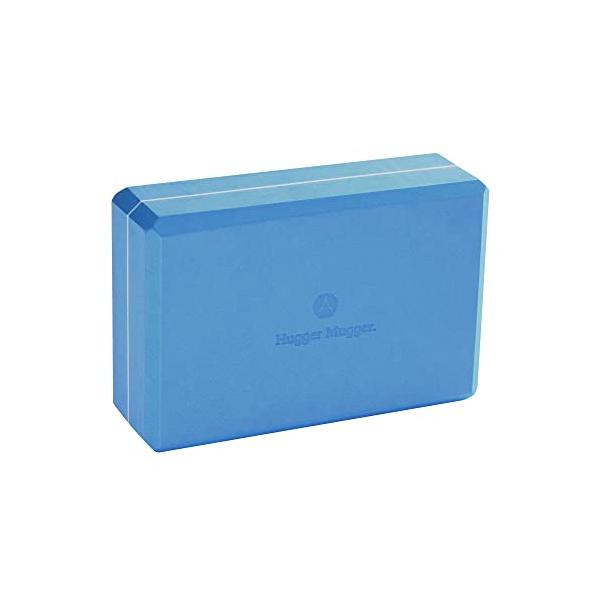 ヨガブロック フィットネス BL-FOAM-3-SKYBLUE Hugger Mugger 3 in. Foam Yoga Block Blue - Beveled Edges for Comfort, Dense but Lightwei...