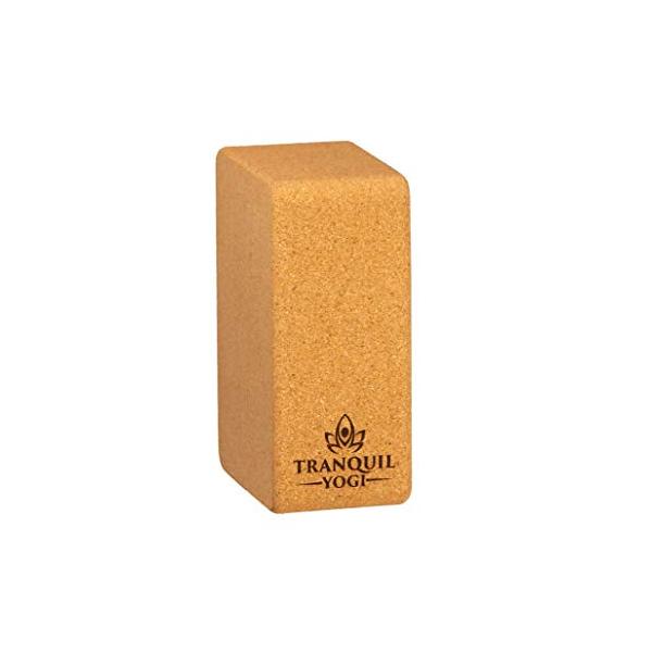 ヨガブロック フィットネス  Tranquil Yogi Illume Cork Yoga Block - Natural Cork - Non-Slip Yoga Brick - Essential Yoga Support - High...