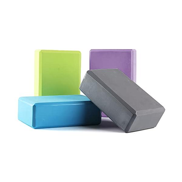 ヨガブロック フィットネス 571MOREH9GYH070JVK11L 4 Pcs Yoga Blocks High Density EVA Yoga Brick Foam Blocks to Improve Strength, Flexi...