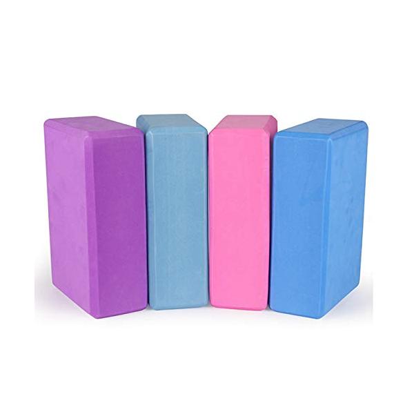 ヨガブロック フィットネス  Yoga Blocks 9''x6''x3'', 4 Pack High Density Yoga Brick Foam Blocks to Improve Strength, Flexibility and ...