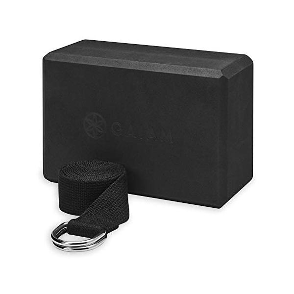 ヨガブロック フィットネス 05-63248 Gaiam Yoga Block &amp; Strap Combo Set - Black海外限定品を迅速輸入！5〜15営業日にて発送します。商品名（自動翻訳）：ガイアムヨガブロック＆ヨガスト...