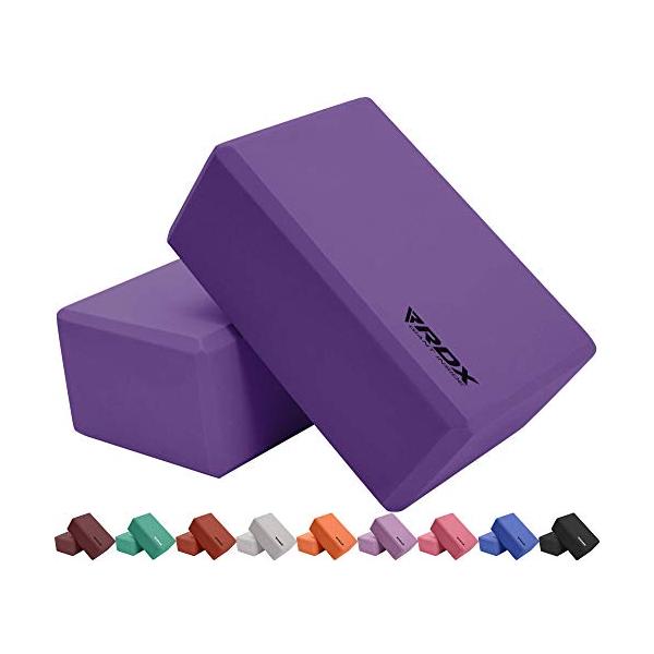 ヨガブロック フィットネス  RDX Yoga Block Set, High-Density Eva Foam,Non-Slip Brick for Pilates Flexibility Body Balance, Easy Grip ...