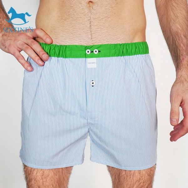 残り L サイズのみ ブルーストライプ コットントランクス Sixtine S プレゼントにも Charlott 薄手の綿パンツ男性下着 水色 グリーン Six Laura Manifica 輸入下着のマニフィカ 通販 Yahoo ショッピング