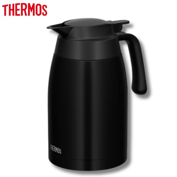 ステンレス製“魔法びん構造”で、飲み物を最適温度でキープTHERMOS ステンレスポット 1.5L TTB-1501 マットブラック（MTBK）容量1.5Lでたっぷり用意でき、熱湯は10時間後も72℃以上、冷水は10℃以下をキープ。夏・冬ど...
