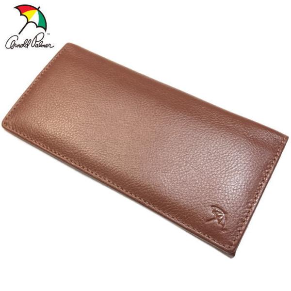 Arnold Palmer アーノルドパーマー 牛革 二つ折り 長財布 小銭入れアリ ブラウン  箱無し 財布 ウォレット アーノル ドパーマー