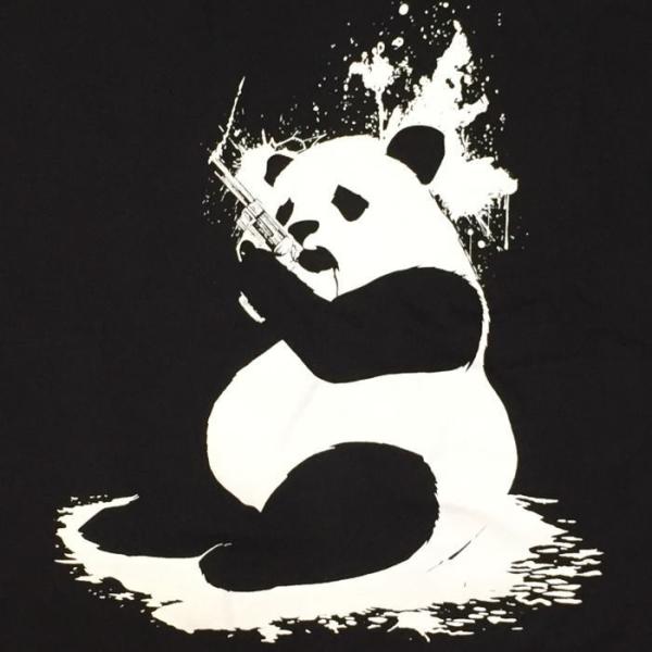 おもしろＴシャツ ill panda イルなパンダ 『病んでるパンダさん』デザイン Ｔシャツ ギャグＴシャツ 半袖Ｔシャツ メンズ レディース ユニセックス 男女兼用