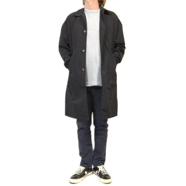 撥水加工 ワッシャーナイロン ワイドシルエット ステンカラーコート スプリングコート ワッシャーナイロンコート オンオフ 春秋 コート ドロップショルダー