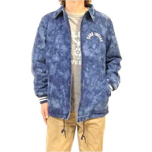 in the attic インジアティック ケミカル加工 デニム コーチジャケット フォトバックプリント 裏ボア レオパード ヒョウ柄