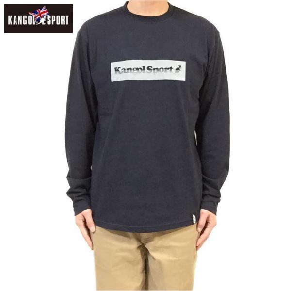 KANGOL カンゴール  KANGOL SPORT カンゴールスポーツ　コットン100％　ＢＯＸロゴ　ロンＴ　長袖Ｔシャツ　メンズ　レディース　ユニセックス　M L XL