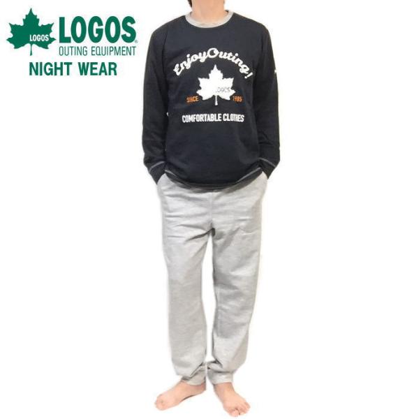 LOGOS ロゴス ナイトウエア パジャマ ルームウエア NIGHT WEAR アウトドア キャンプ 部屋着 XLサイズ 綿30％ ポリエステル70％ ロングシーズン