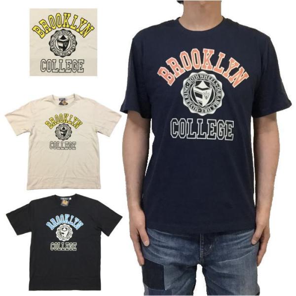 アメカジ　Ｔシャツ　綿100％　BROOKLYN　ブルックリン　ニューヨーク　カレッジ　Ｔシャツ　シティロゴ　メンズ　レディース