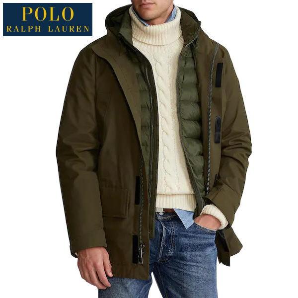 POLO RALPH LAUREN ポロ ラルフローレン USモデル ツイル フーデッド コート ＆ キルテッド ライナー 3-1 FIELD  MEN'S JACKET