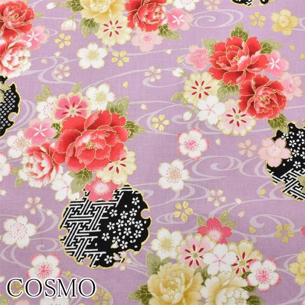 A コスモ シャーティング生地 牡丹と桜 Bうす紫 10cm Ap 2 和柄 Cosmo 2035 まんま母さんのりぼん 通販 Yahoo ショッピング