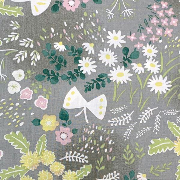 Be6 小泉 ふんわりメルヘンな花畑 3グレー系 10cm 148 1256 A シーチング生地 162 まんま母さんのりぼん 通販 Yahoo ショッピング