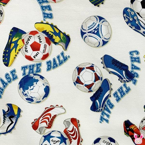 サッカーボールとシューズ Aホワイト系 10cm単位 切り売り コスモ AP 