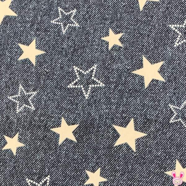Aer3 かっこいいデニムと星 Aネイビー系 10cm単位 切り売り ナカ貿易 P4700 4900 4 オックス生地 193 まんま母さんのりぼん 通販 Yahoo ショッピング