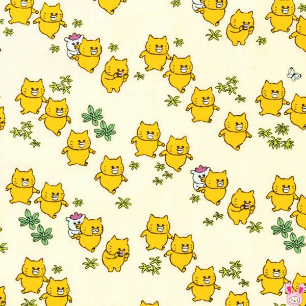 4 ノラネコぐんだん ノラネコさんぽ うすきいろ 10cm単位 切り売り ツクリエ Ngfs 08a シーチング生地 26 まんま母さんのりぼん 通販 Yahoo ショッピング