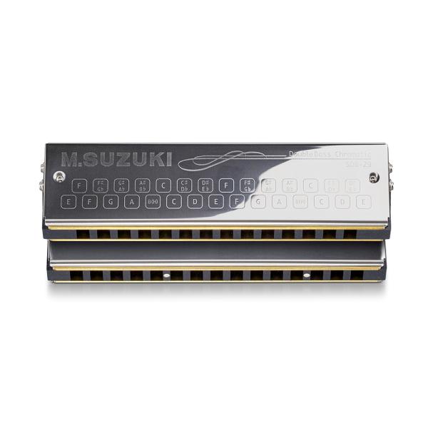 アウトレット 美品 SUZUKI スズキ ダブルバスハーモニカマイク SDB-29