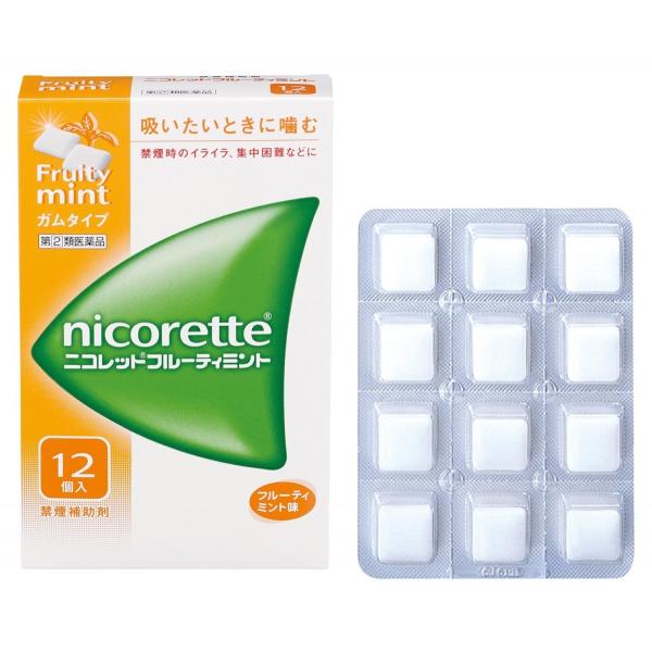 【指定第2類医薬品をご購入のお客様へ】指定第2類医薬品について使用上の注意（禁忌）を必ずご確認ください。詳しくは、販売登録者にお尋ね下さい。●ニコレットフルーティミントはタバコをやめたいと望む人のための医薬品で，禁煙時のイライラ・集中困難な...