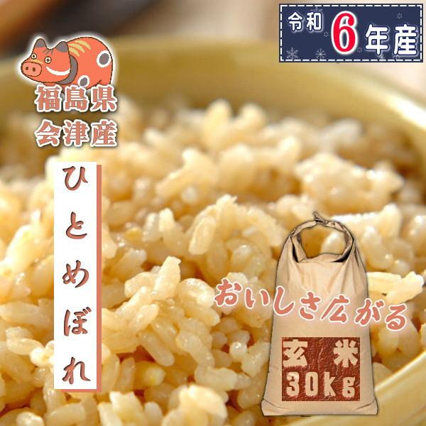 福島県産 ひとめぼれ 玄米 保冷庫保管 玄米30㎏