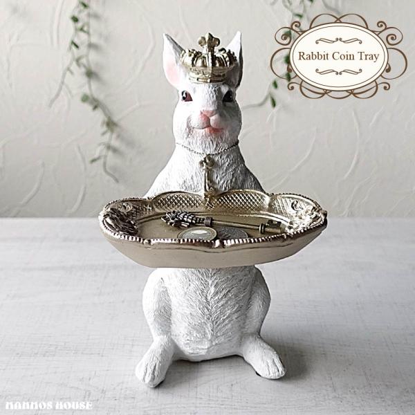 ✦新入荷✦【うさぎセット】アクセサリートレイ付き置物＆アロマ