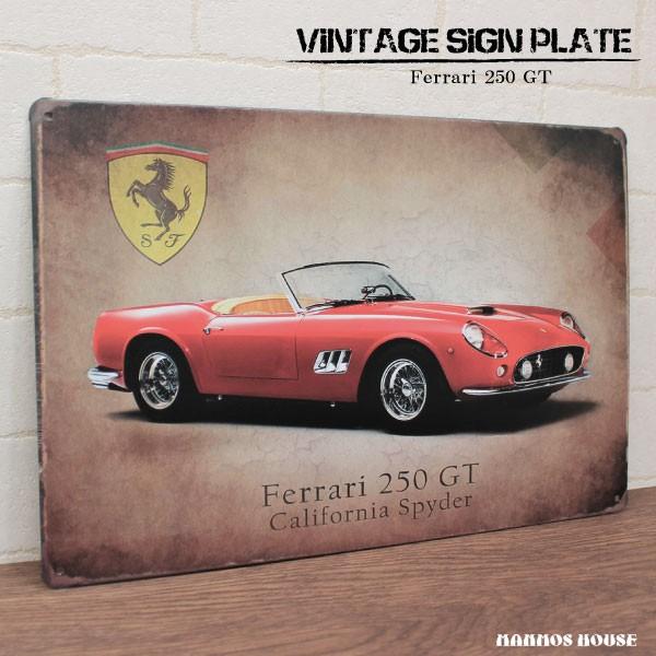 フェラーリ　ブリキ　看板　ヴィンテージ Amazon.co.jp: ブリキ看板 20 30㎝ FERRARI フェラーリ ガレージ